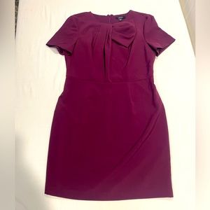 Never worn plum IMNYC Isaac Mizrahi Mini Dress with abstract bow detail.